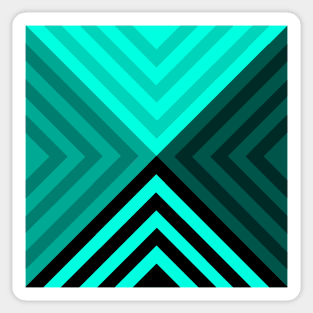 Black and Tiffany Triangular Sticker